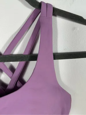 Lululemon Energy Bra Purple Fog Size 2 Strappy Medium Support Sports Bra Yoga‎ thumbnail 5