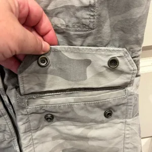 Abercrombie‎ & Fitch Womens Camo Utility Vest Gray Military Safari Medium M thumbnail 3