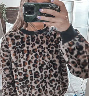 Wild Fable Leopard Print Crewneck Sweater thumbnail 3