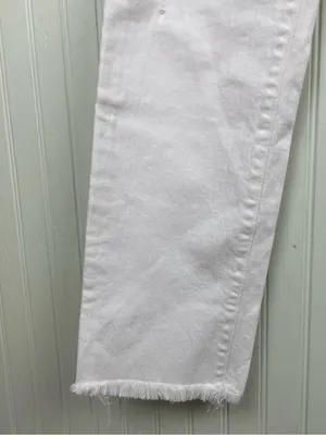 J. Crew Women's Slim Boyfriend Jean White Denim Size 27 Distressed Slim AO671 thumbnail 7