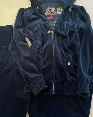Y2K velour track set Blue thumbnail 1