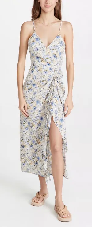 NWT En Saison Floral Midi Slip Dress Medium Cottage‎ Feminine Wedding Romantic thumbnail 1