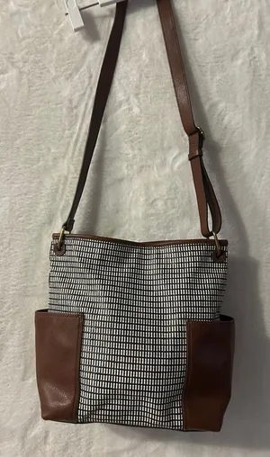 Fossil purse brown‎ black white thumbnail 1