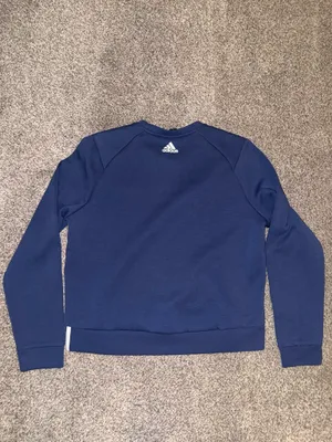Adidas 3S Perf Swts Sweatshirt Size L Tech Indigo White thumbnail 2