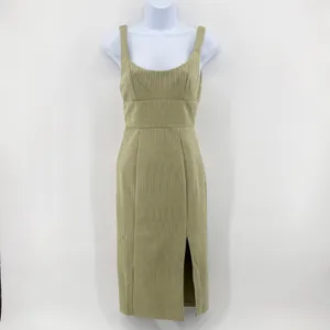 Hello Molly Give Me One More Minute Midi Dress NWT US 2 XS Olive Green‎ Low Back thumbnail 3