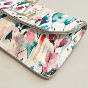 Nanette Lepore Wallet Floral Watercolor Keychain Mini Card Holder Romantic Fairy thumbnail 2