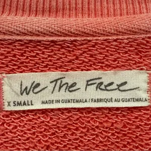 We the Free Free People Camden‎ Cozy Super Oversized Coral Sweatshirt Rare Color thumbnail 6