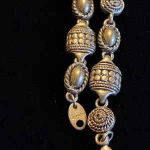 Vintage Avon Gothic Silver Tone Textured Bead Link Bracelet 7") thumbnail 2