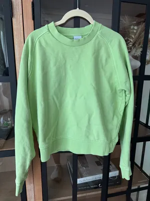 Outdoor Voices crewneck Jade Terry Green Sweatshirt Pullover Top lime thumbnail 8