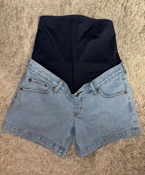 Abercrombie & Fitch Light Wash Denim Maternity Shorts thumbnail 1