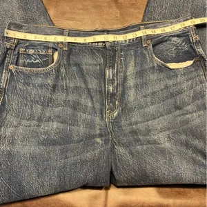 American Eagle Relaxed Mom Jean High Rise 18 Regular Momcore Classic Denim Women thumbnail 14