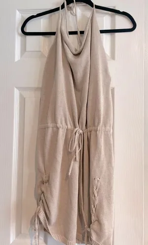 Cream halter beach dress L Size L thumbnail 1