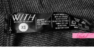 NEW Wear It To Heart High Waist Rise Leggings Charcoal Topsy Turvy Reversible XS thumbnail 10