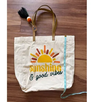 Sunshine & Good VIbes beach bag tote NWT thumbnail 4
