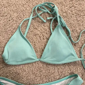 Textured Aqua Two Piece Bikini thumbnail 3