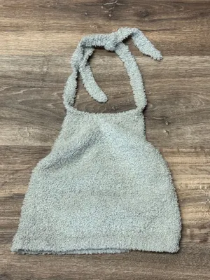 NEW Skims Cozy Knit Halter Top Light Green Women’s 2X/3X thumbnail 1