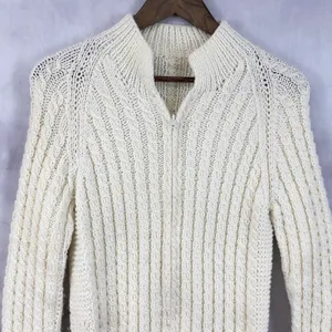 Chunky Cable Knit Sweater Womens S/M‎ Fisherman Handmade Heritage Alpine READ thumbnail 5