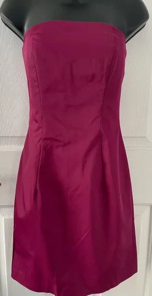 Express Magenta Strapless Cocktail Mini Dress Size 1/2 thumbnail 1