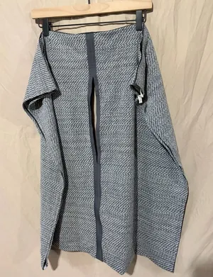 Lululemon Vinyasa Wrap Heather Grey Convertible Snap Scarf Herringbone Rulu thumbnail 1
