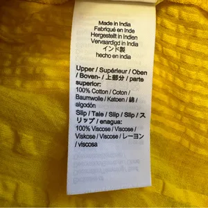 J.Crew Ruffle-Trim‎ Tiered Dress Cotton Dobby Yellow Size small Beach Summer thumbnail 6