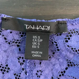 Tahari Womens Purple Lace Racerback Pajama Set Small Sleeveless Top and Pants thumbnail 3