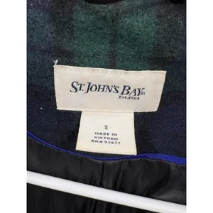 St.‎ John's Bay Women's Plaid Peacoat Preppy Academia Y2K Wool Blend Outerwear S thumbnail 4