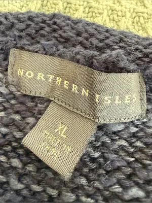 Vintage Y2K Northern Isles Roll Neck American Flag Sweater Womens XL Navy USA thumbnail 5