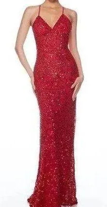 Portia And Scarlett red sequin Gown thumbnail 1