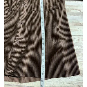Zara Oversized Corduroy Shacket Button Down Shirt Small Chocolate Brown thumbnail 5