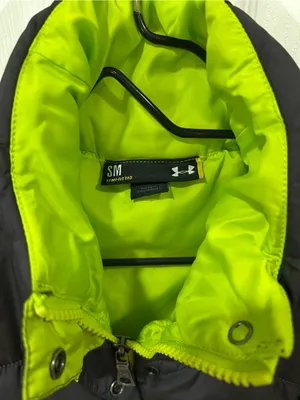 Under Armour Black & Neon Green Quilted Vest thumbnail 3