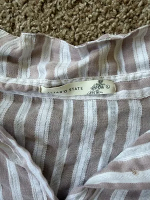 Altar’d State Vienna Striped Button Down Top  thumbnail 3