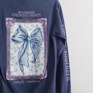 Simply Southern Clothed In Dignity Bow Long Sleeve T-Shirt thumbnail 5