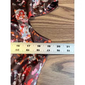 David Meister‎ Brown Abstract Print Silk Blend Belted Sheath Dress 12 thumbnail 13