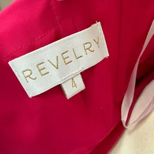 Revelry Hot Pink Tulle Formal Gown Removable Straps $200 4 thumbnail 11