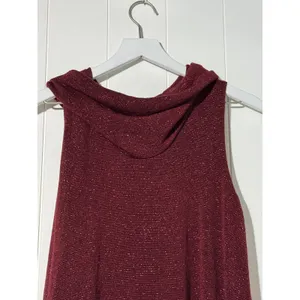 Charming Charlie Sleeveless Cowl Neck Metallic Sparkle Mini Party Lined Dress thumbnail 3