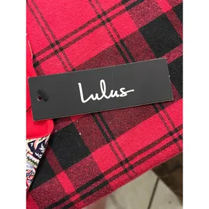 Lulus Red Paisley Mini Dress‎ High Neck Shift Small Boho Festival thumbnail 9