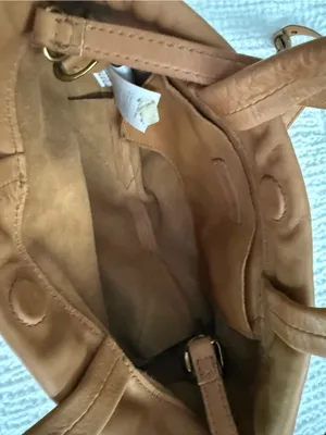 Madewell Cow Leather Crossbody Purse Brown Tan Magnetic Closure Pocket Handles thumbnail 6