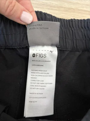 Figs Pro Slim Scrub Pants Women Size Small in Black thumbnail 7