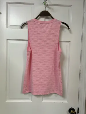Women’s Pink Eyelet Performance Tank Top Size M thumbnail 2