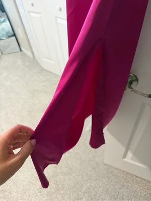Pink Lily Fuchsia Satin Slip Cocktail Dress thumbnail 4