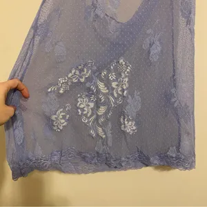 Frederick's of Hollywood Blue/Purple Lace Lingerie Babydoll size Medium thumbnail 3