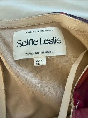 Selfie Leslie Strapless Floral Column Dress in Cream and Wine Tones thumbnail 6