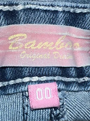VTG Y2K Style Bamboo Low Rise Flare / Bootcut Jeans Size 00 thumbnail 5
