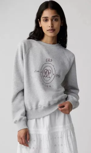 GAP x DOEN Logo Sweatshirt Gray Size Small thumbnail 1