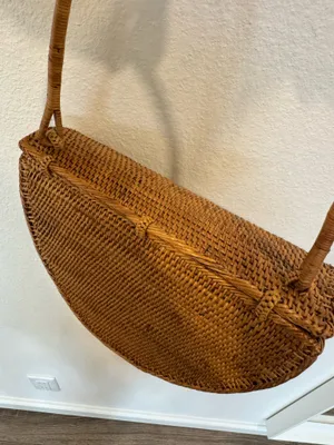 Anthropologie Bali Half-Circle Satchel Bag Neutral thumbnail 5