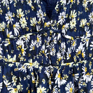 Anthropologie Daisy Midi Dress Women XS Navy Tiered Boho Romantic Cottagecore thumbnail 4