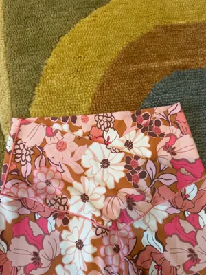 Offline by Aerie Real Me 7/8 Leggings High Rise Crossover Waistband Floral M thumbnail 3