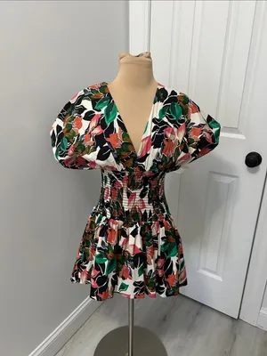 Misa Los Angeles The Della Dress In White Multi thumbnail 5