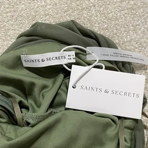 Elegant Asymmetrical Green Dress Saints & Secrets Size XS thumbnail 9
