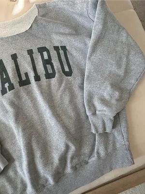 Brandy Melville Malibu Graphic Crewneck Sweatshirt - Gray thumbnail 3